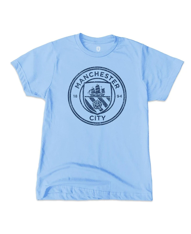 1863FC Big Boys and Girls Erling Haaland Sky Blue Manchester City Player T-Shirt