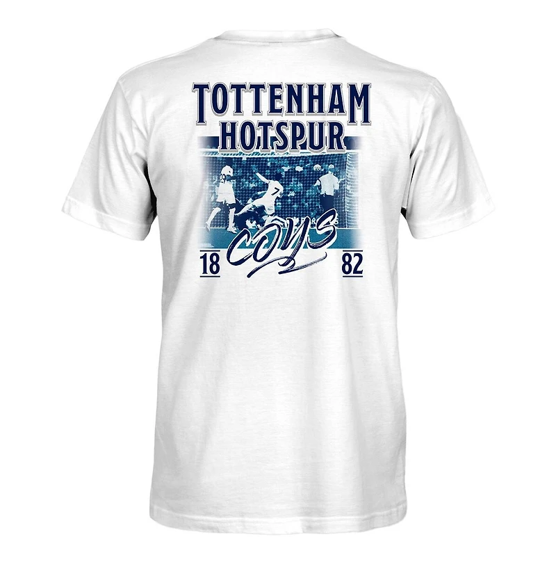 1863FC Men's White Tottenham Hotspur Duo Tone Players Cotton T-Shirt
