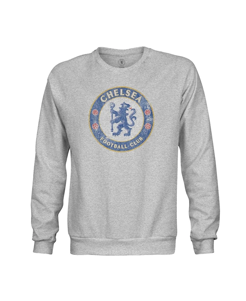 1863FC Men's Heather Gray Chelsea Pullover Crewneck Sweatshirt