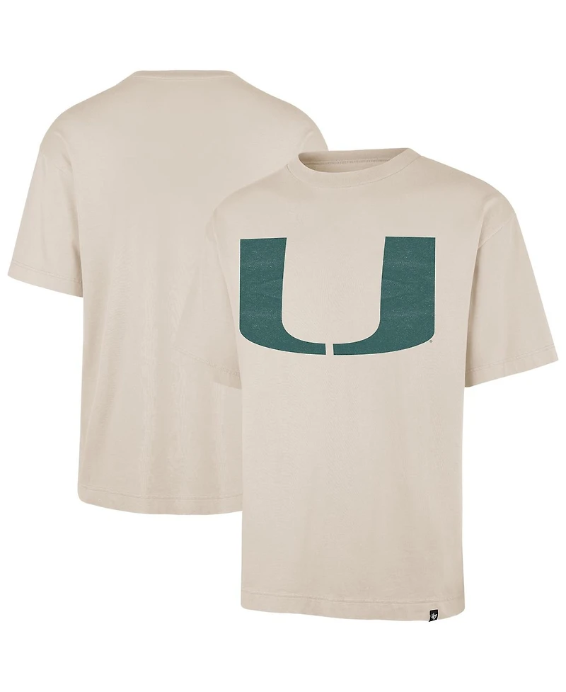 '47 Brand Men's Cream Miami Hurricanes Ravine Foundation T-Shirt