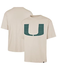 '47 Brand Men's Cream Miami Hurricanes Ravine Foundation T-Shirt