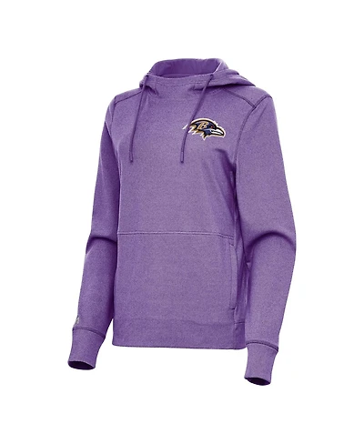 Antigua Women's Heather Purple Baltimore Ravens Justice Pullover Hoodie