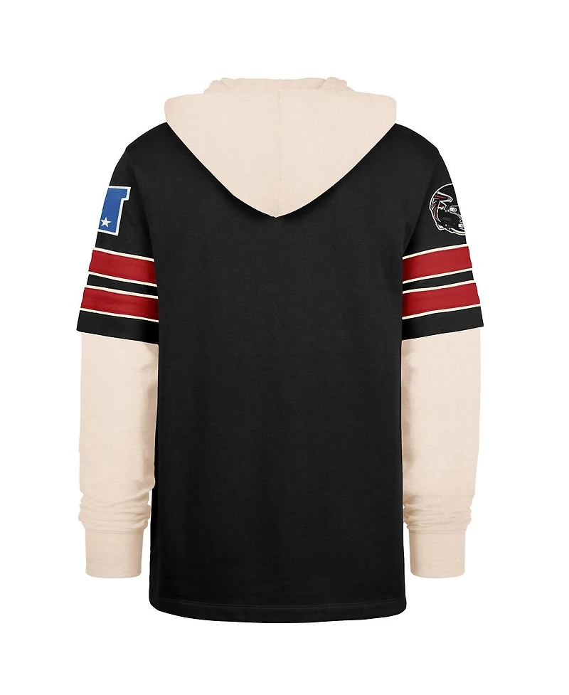 '47 Brand Men's Black Atlanta Falcons Split Zone Cornerback Duo Hoodie