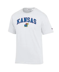 Champion Men's White Kansas Jayhawks Arched Logo T-Shirt