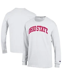 Champion Men's White Ohio State Buckeyes Basic Arch Long Sleeve T-Shirt