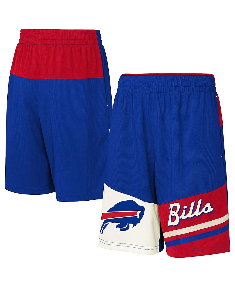 Outerstuff Big Boys and Girls Royal Buffalo Bills Fandemonium Mesh Shorts