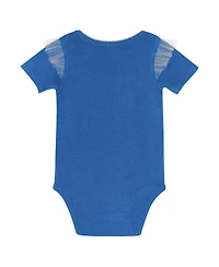 Outerstuff Girls Newborn 2-Piece Blue Detroit Lions My Team Rocks Bodysuit and Skirt Set