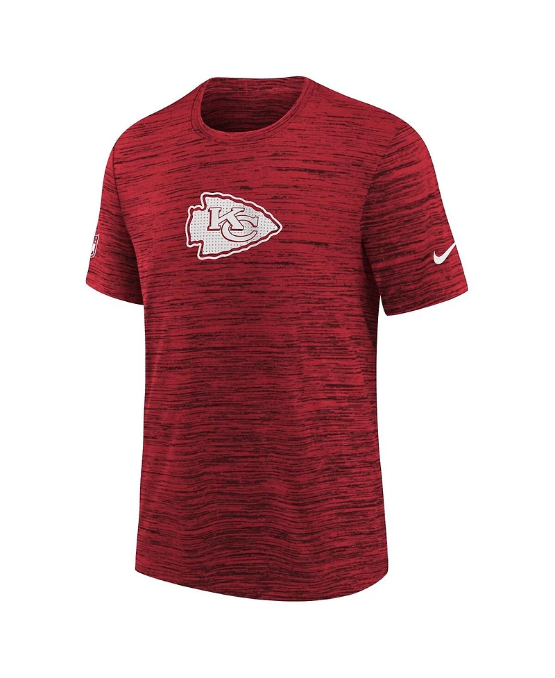 Nike Big Boys and Girls Red Kansas City Chiefs Sideline Velocity Performance T-Shirt