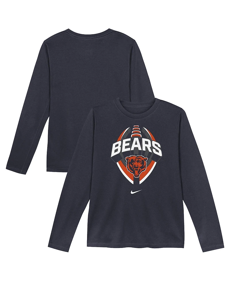 Nike Toddler Navy Chicago Bears Primetime Legend Icon Long Sleeve Performance T-Shirt