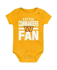 Outerstuff Newborn 3-Pack Washington Commanders Little Tike Bodysuit Set