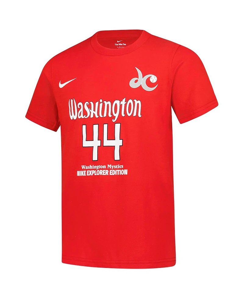 Nike Big Boys and Girls Kiki Iriafen Red Washington Mystics Explorer Edition Name Number T-Shirt
