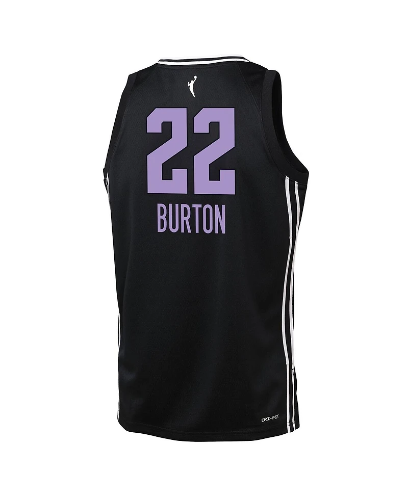 Nike Big Boys and Girls Veronica Burton Eclipse Black Golden State Valkyries Explorer Edition Victory Player Jersey