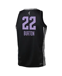 Nike Big Boys and Girls Veronica Burton Eclipse Black Golden State Valkyries Explorer Edition Victory Player Jersey