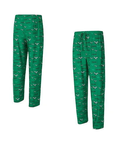 Concepts Sport Men's Kelly Green Philadelphia Eagles Retro Mosaic Allover Print Knit Pants