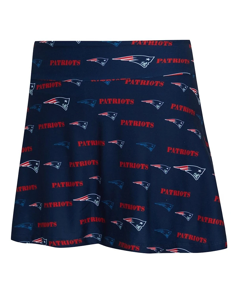Concepts Sport Women's Navy New England Patriots Mosaic Allover Print Skort