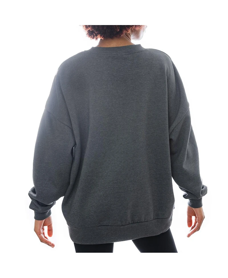 Gameday Couture Women's Charcoal New York Jets Oversized Long Weekend Premium Fleece Drop Shoulder Pullover Sweatshirt