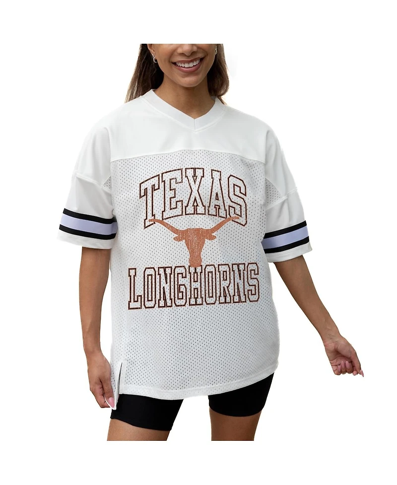 Gameday Couture Women's White Texas Longhorns Iconic Oversized Fashion Jersey