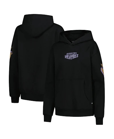 The Wild Collective Women's Black Golden State Valkyries Icon Fleece Pullover Hoodie