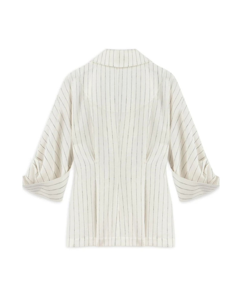 Nocturne Women's Striped Linen Jacket