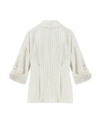 Nocturne Women's Striped Linen Jacket