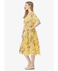 Woman Within Plus Short Crinkle Dress