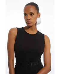 Karen Millen Women's Jersey Pleated Maxi Dress