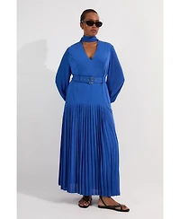 Georgette Mix Midi Dress