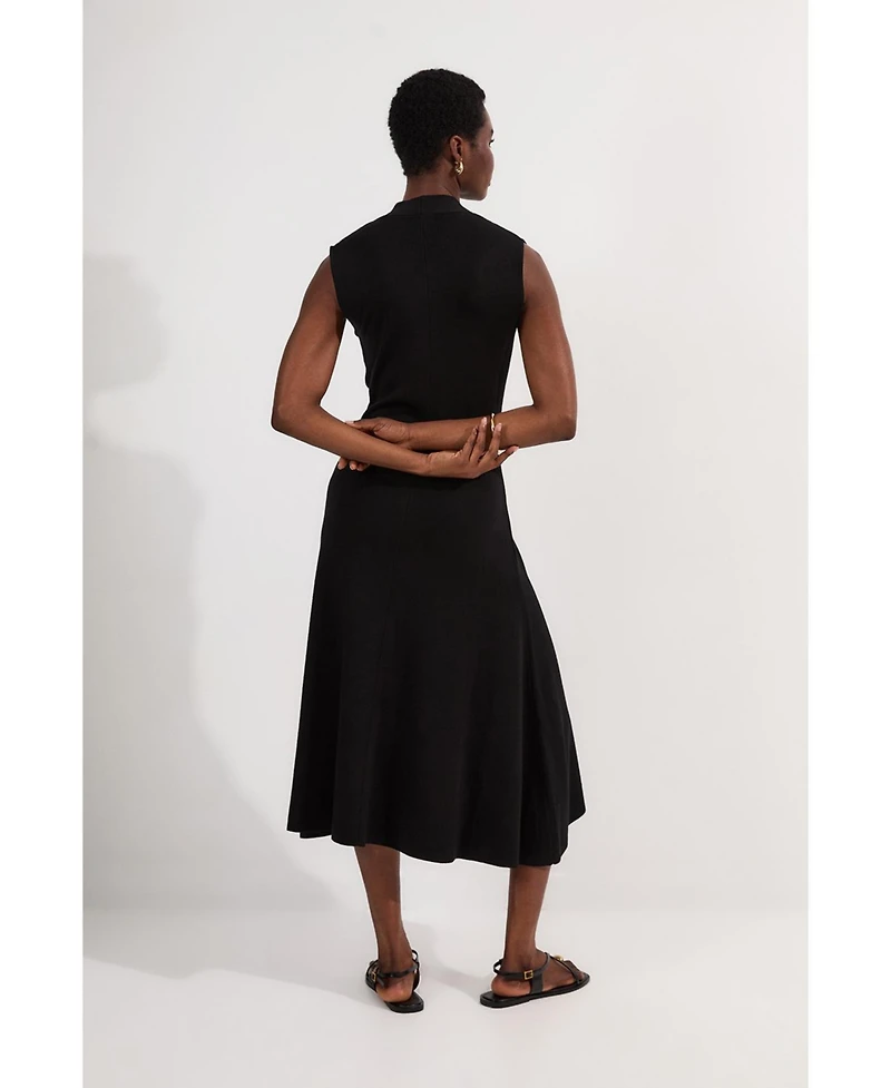 Karen Millen Petite Sleeveless Knitted Midi Dress