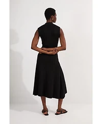 Karen Millen Petite Sleeveless Knitted Midi Dress