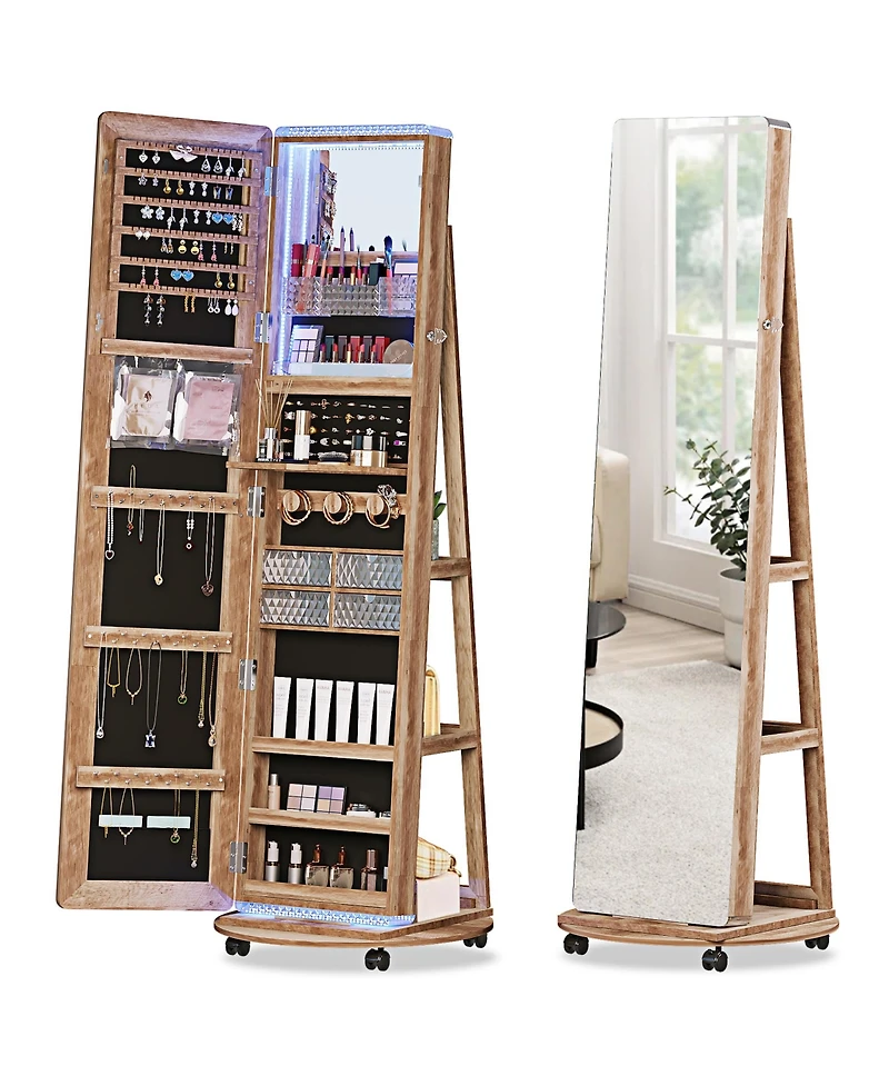 Vlsrka Jewelry Mirror Cabinet with Mirror and Lights