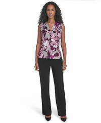 Calvin Klein Women's Sleeveless Printed V-Neck Top