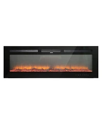 60''Classic Built-in or Wall-Mounted Direct Vent Electric Fireplace