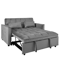 Streamdale Furniture Convertible Sofa Bed 3-in-1 Pull Out Couch (Dark Grey)