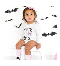 Sweet Wink Baby Girls Spooky Coquette Halloween Long Sleeve Romper