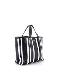 Pre-Owned Balenciaga Medium Barbes East West Shopper Tote Striped Leather