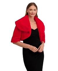 Laundry By Shelli Segal Women's Anita Shawl Faux Fur Jacket
