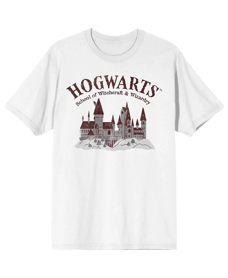 Harry Potter Hogwarts Play on White Short Sleeve Adult T-Shirt-5XL