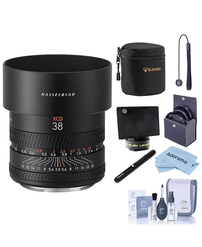 Hasselblad Xcd 38mm f/2.5-32 Lens, Bundle with Soft Lens Case, 72mm Filter Kit, Lens Shade and Cleaning Kit
