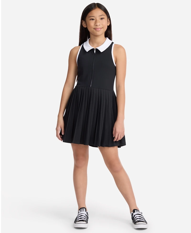 abercrombie kids Girls Half-Zip Pleated Mini Dress