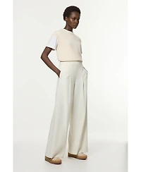 Karen Millen Women's Essential Wide Leg Tailored Trouser