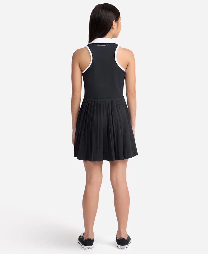 abercrombie kids Girls Half-Zip Pleated Mini Dress