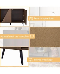 Streamdale Furniture Mid-Century Side Table with Storage
