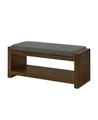Streamdale Furniture 40" Accent Bench with Shoe Rack Granite