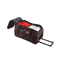 Izod Carol Lightweight Soft Shell Rolling Duffel Bag with Wheels and Telescopic Handle - Travel-Ready Luggage 4 Piece Set
