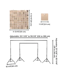 Instahibit 10x7 Ft Shimmer Wall Backdrop with Stand 72 Pcs Panels Decor for Wedding Party