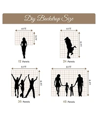 Instahibit 10x7 Ft Shimmer Wall Backdrop with Stand 72 Pcs Panels Decor for Wedding Party