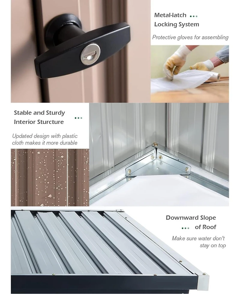 Aecojoy 7'x7' Outdoor Storage Shed