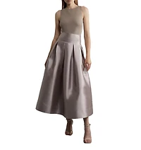 Karen Millen Women's Twill Woven Prom Maxi Skirt