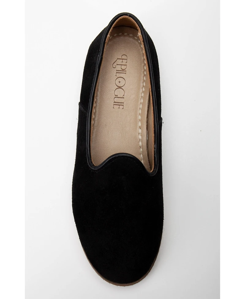 Epilogue Shoes Istanbul Suede Leather Slip On Flats (Women)
