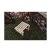 Contoured Comfort Cedar Log Slanted Ottoman